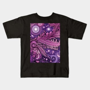 Other Worldly Designs- nebulas, stars, galaxies, planets with feathers Kids T-Shirt